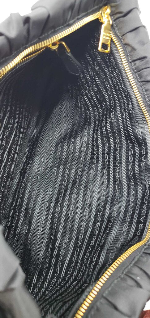 Prada Tessuto Gaufre Pleated Nylon Clutch