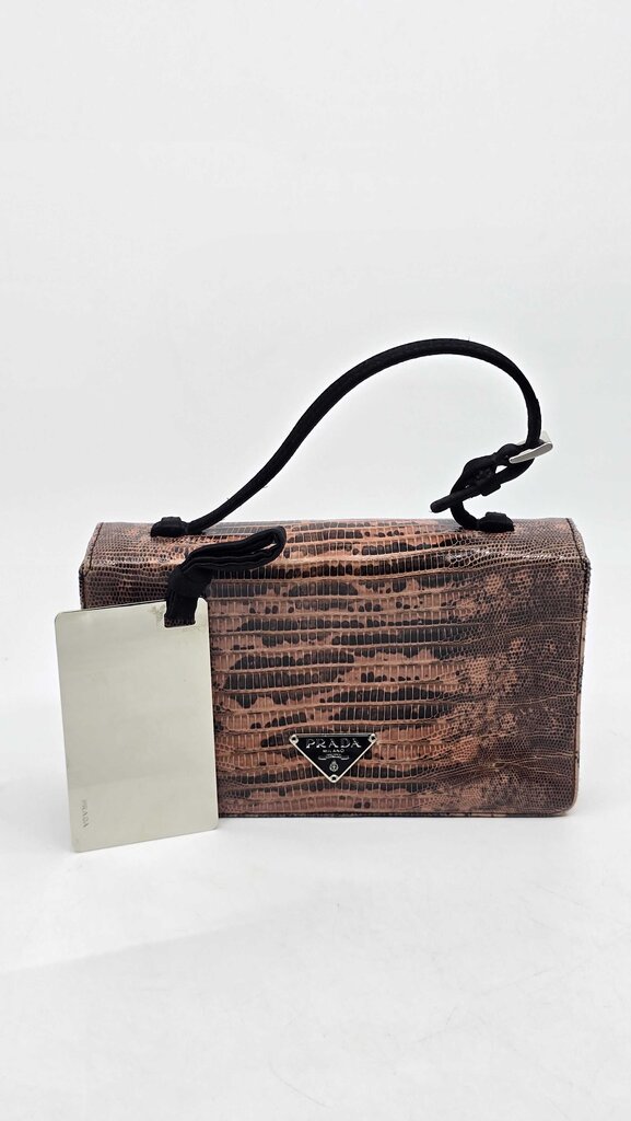 Prada Lizard Mini Top Handle Bag