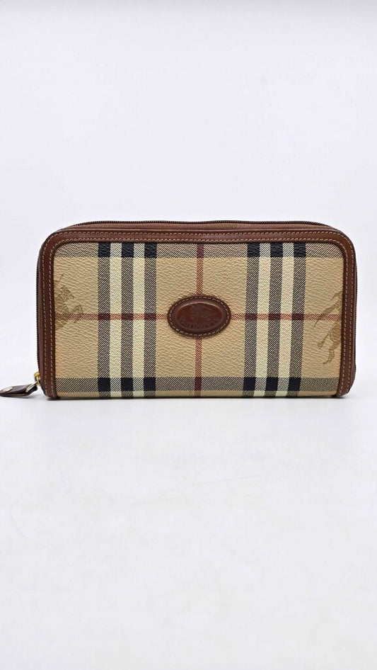 Burberry Vintage Zip Around Wallet