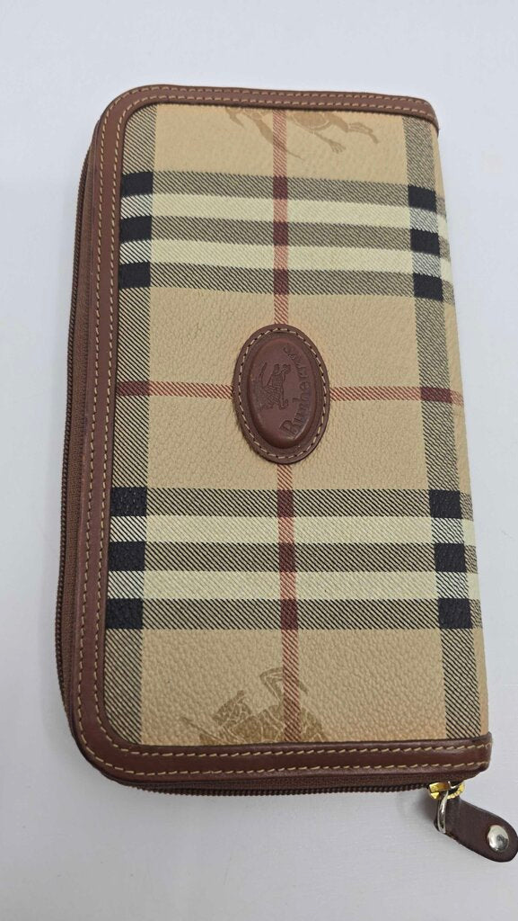 Burberry Vintage Zip Around Wallet