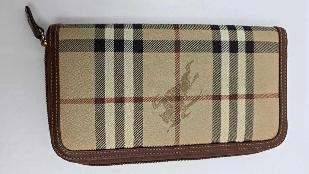 Burberry Vintage Zip Around Wallet