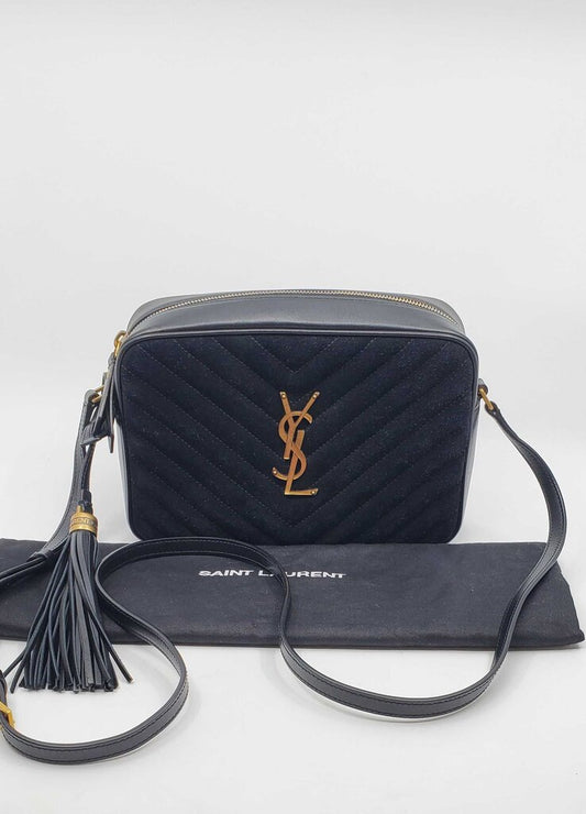 Saint Laurent Lou camera suede bag