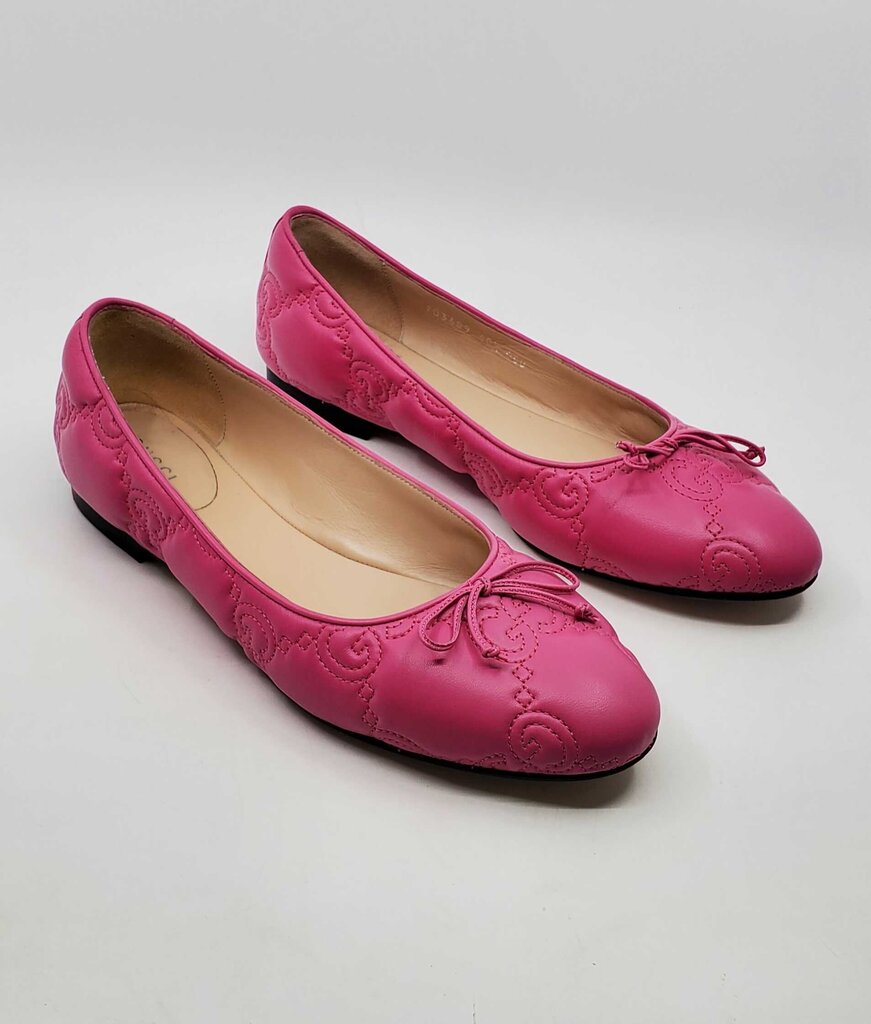 Gucci Quilted GG leather ballet flats