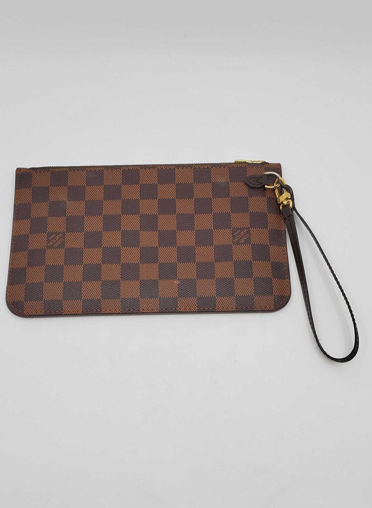 Louis Vuitton Damier ebene neverfull pochette wristlet