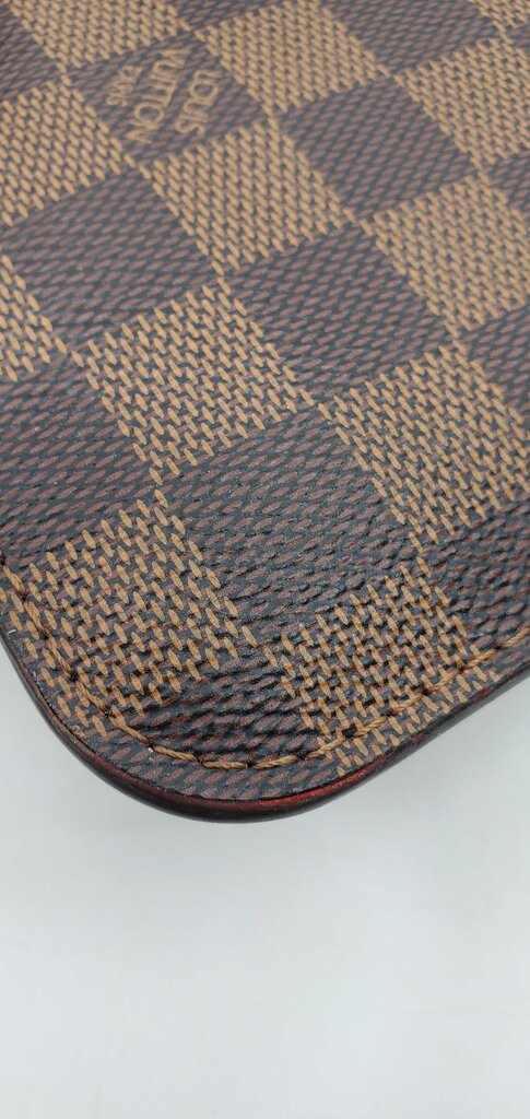 Louis Vuitton Damier ebene neverfull pochette wristlet