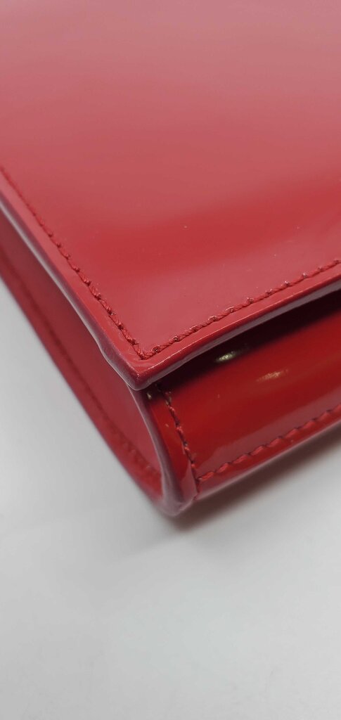 YSL Patent Monogram Large Belle De Jour Clutch in Red