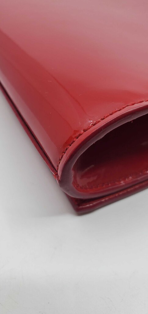 YSL Patent Monogram Large Belle De Jour Clutch in Red