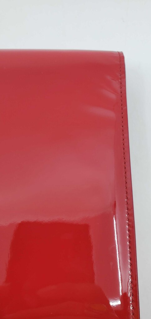 YSL Patent Monogram Large Belle De Jour Clutch in Red