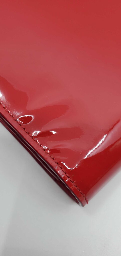 YSL Patent Monogram Large Belle De Jour Clutch in Red