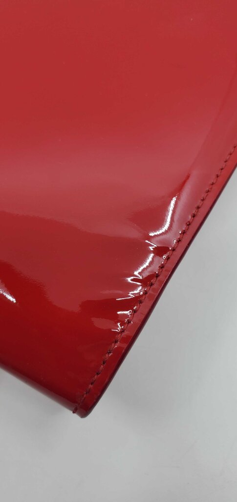 YSL Patent Monogram Large Belle De Jour Clutch in Red