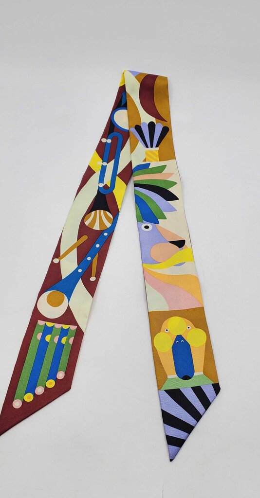 Hermes Parade en Fanfare Twilly scarf-2