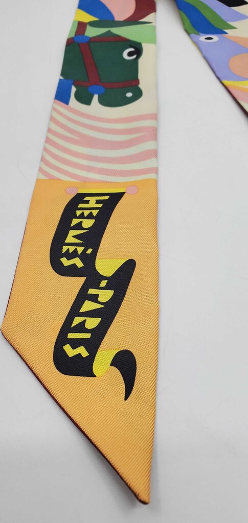 Hermes Parade en Fanfare Twilly scarf-2