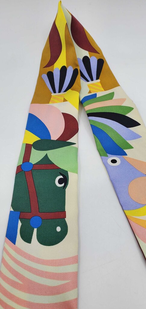 Hermes Parade en Fanfare Twilly scarf-2