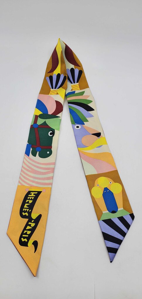 Hermes Parade en Fanfare Twilly scarf-2