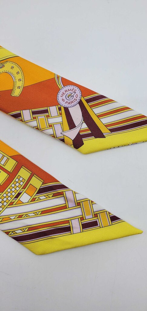 Hermès Brides et Gris-Gris Twilly scarf
