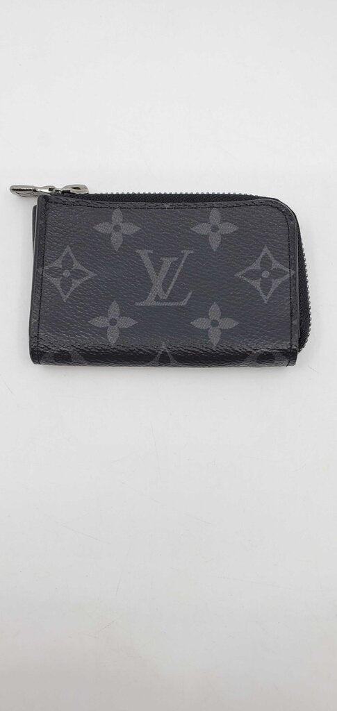 LOUIS VUITTON Monogram Eclipse Porte Monnaie Jour Zip Coin Purse