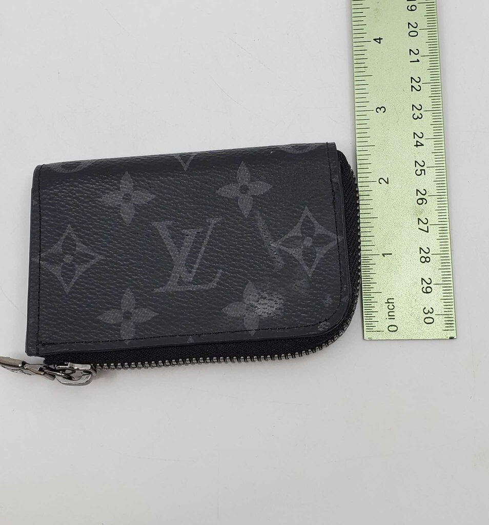 LOUIS VUITTON Monogram Eclipse Porte Monnaie Jour Zip Coin Purse