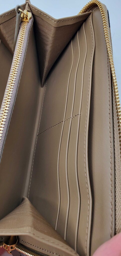 Burberry check zip around wallet