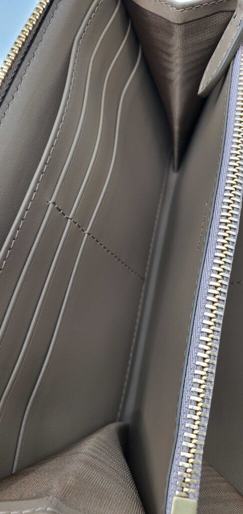 Burberry check zip around wallet
