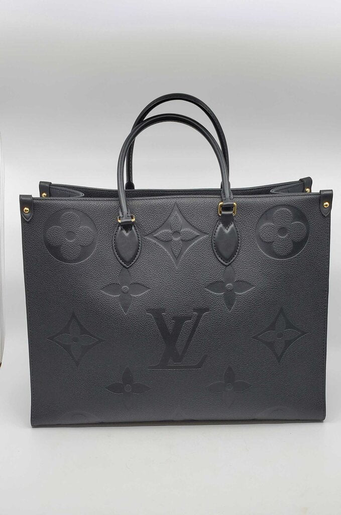 Louis Vuitton OnTheGo GM tote bag in black Monogram Empreinte leather