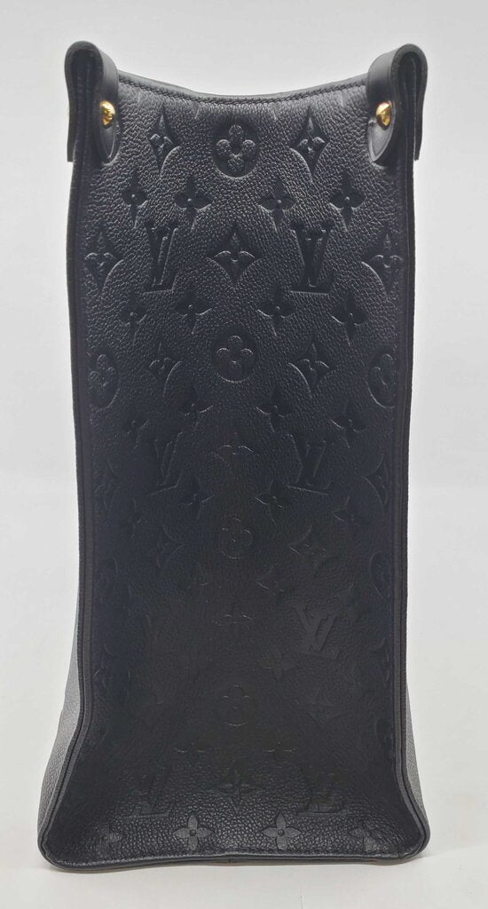 Louis Vuitton OnTheGo GM tote bag in black Monogram Empreinte leather