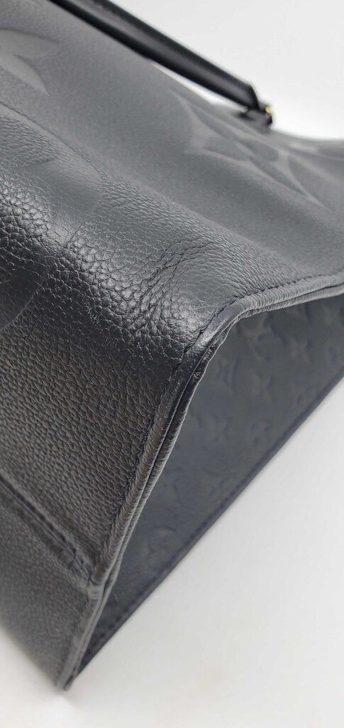 Louis Vuitton OnTheGo GM tote bag in black Monogram Empreinte leather