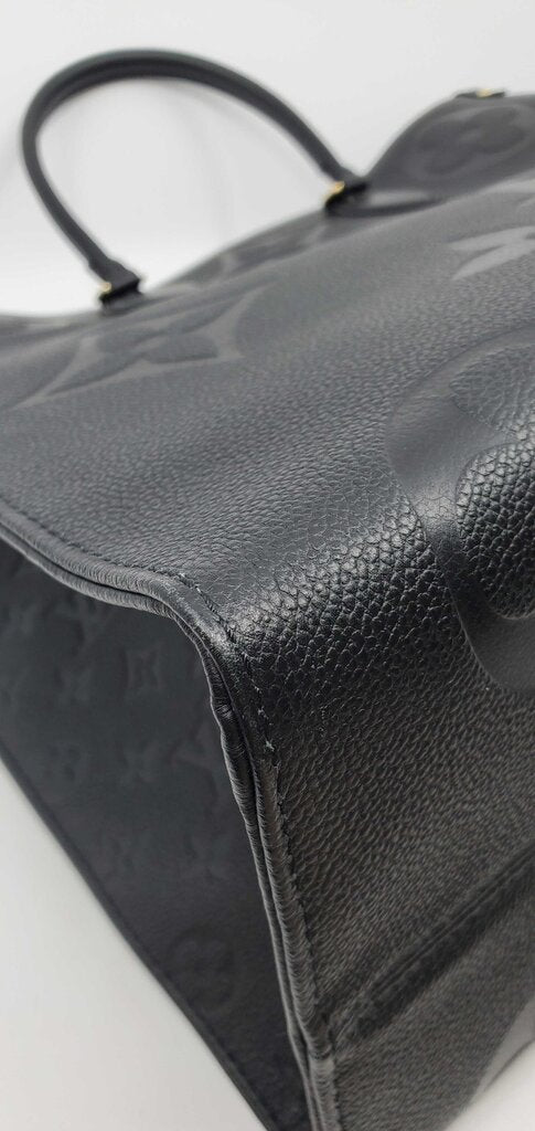 Louis Vuitton OnTheGo GM tote bag in black Monogram Empreinte leather