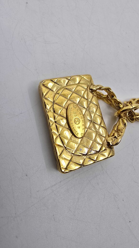 Chanel 95P Classic flap bag vintage necklace