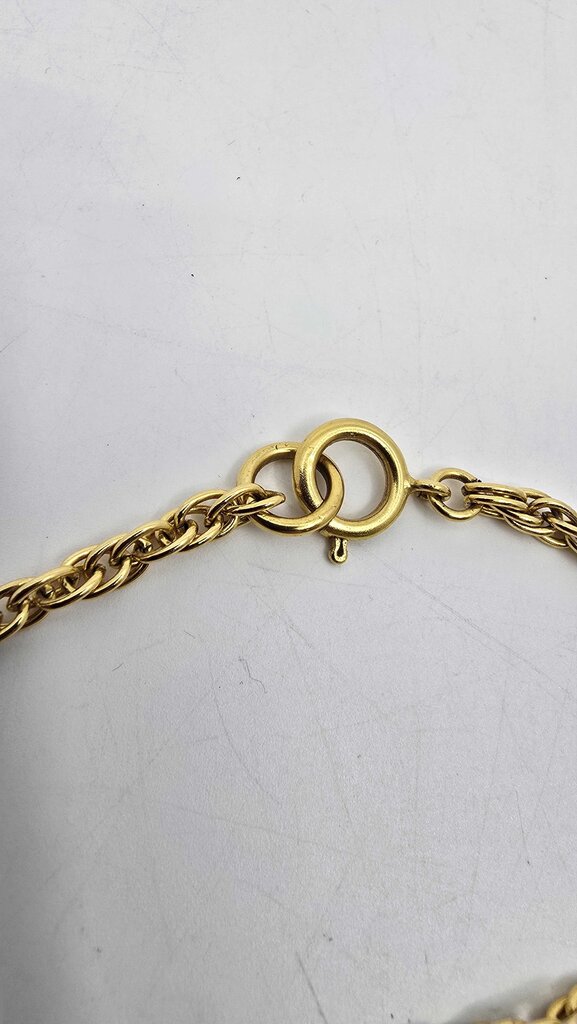 Chanel 95P Classic flap bag vintage necklace
