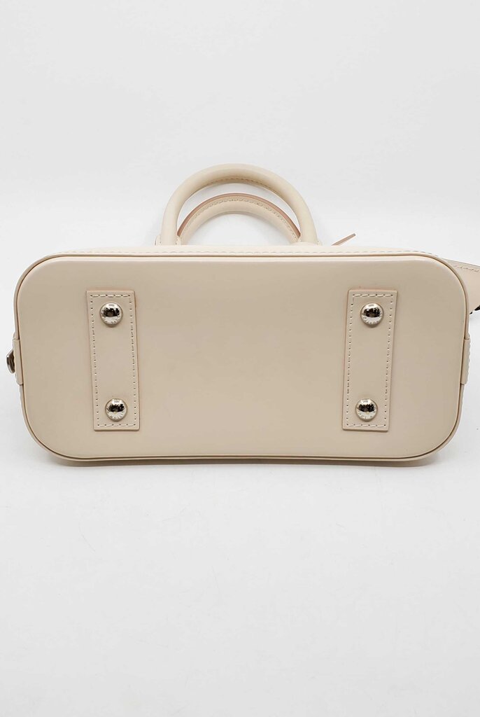 Louis Vuitton Alma BB in Quartz White Epi Leather and jacquard Strap