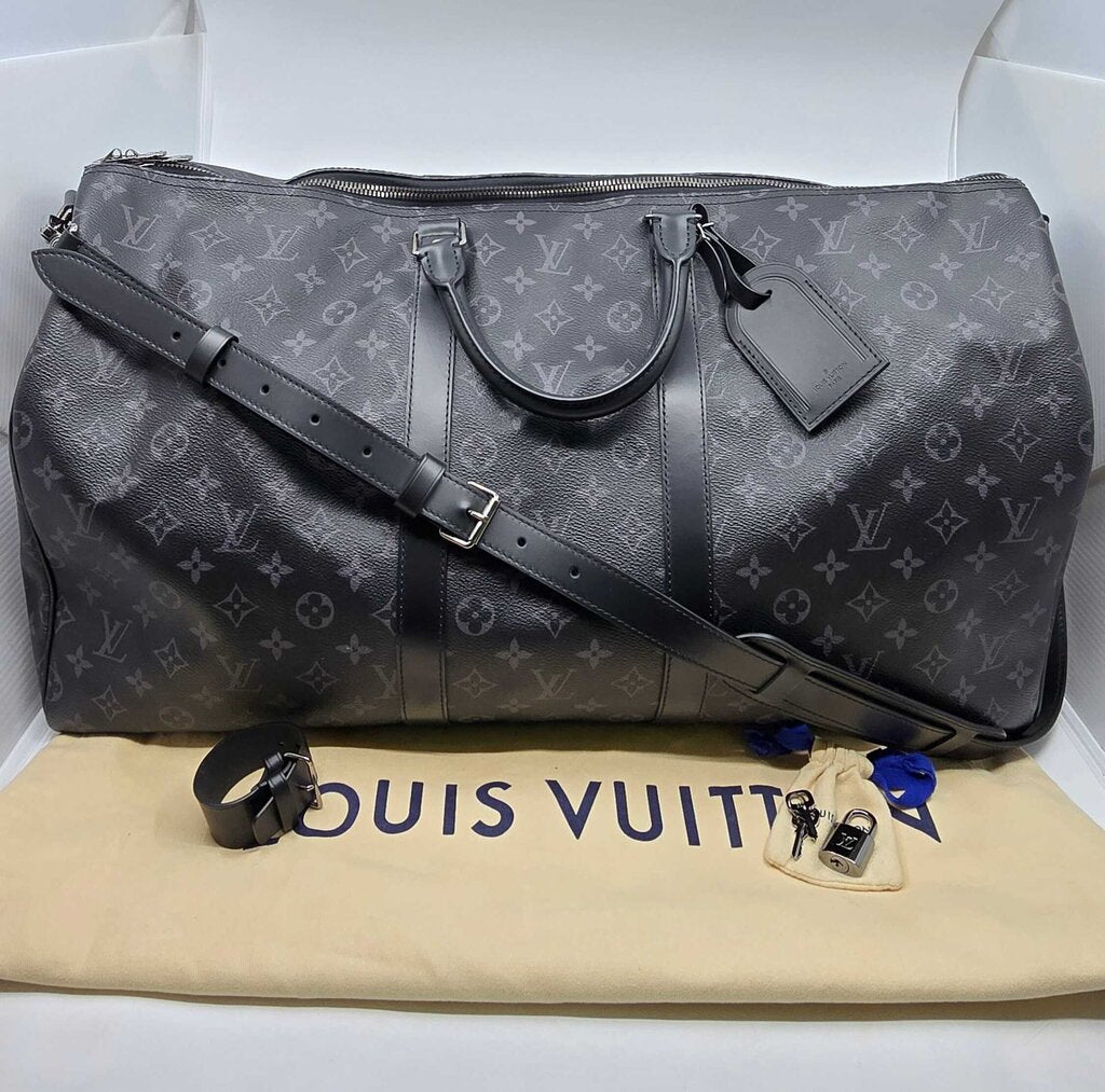 Louis Vuitton Keepall Bandoulière 55-Monogram eclipse