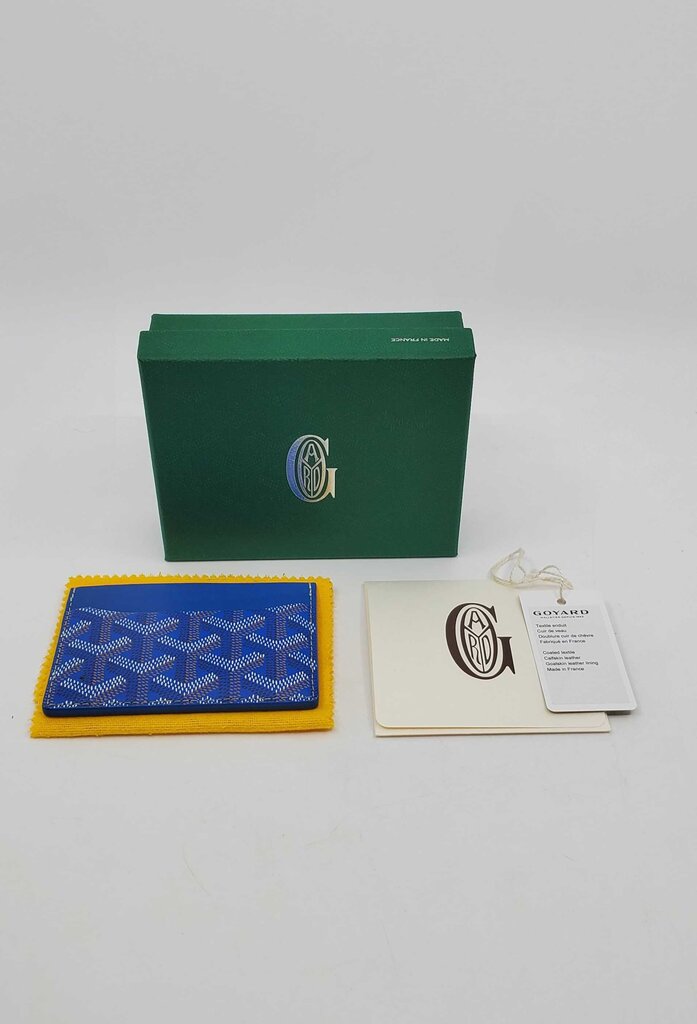 Goyard Goyardine Saint Sulpice Card Holder Sky Blue