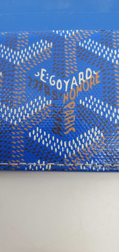 Goyard Goyardine Saint Sulpice Card Holder Sky Blue