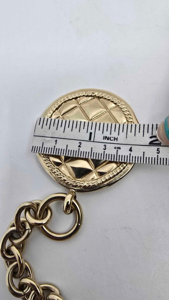 Chanel Quilted Medallion Pendant Necklace