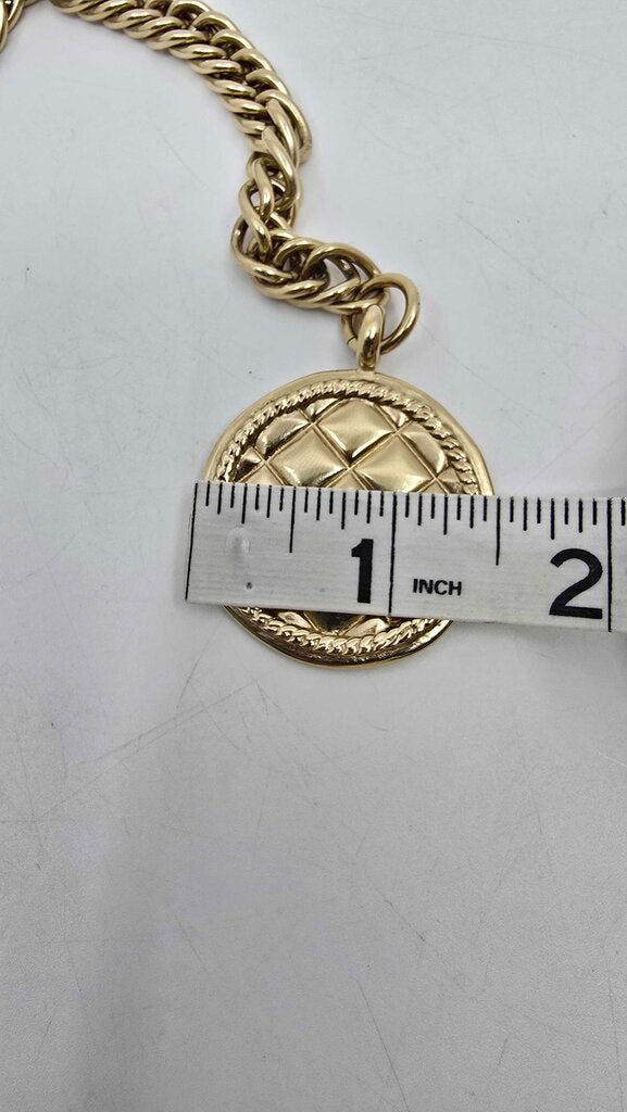 Chanel Quilted Medallion Pendant Bracelet