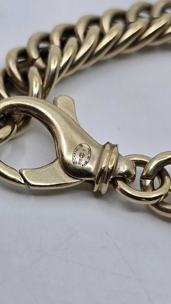 Chanel Quilted Medallion Pendant Bracelet