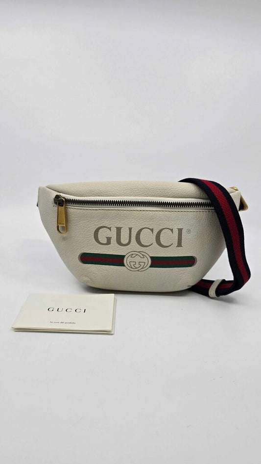 Gucci Grained Calfskin Small Logo Belt Bag