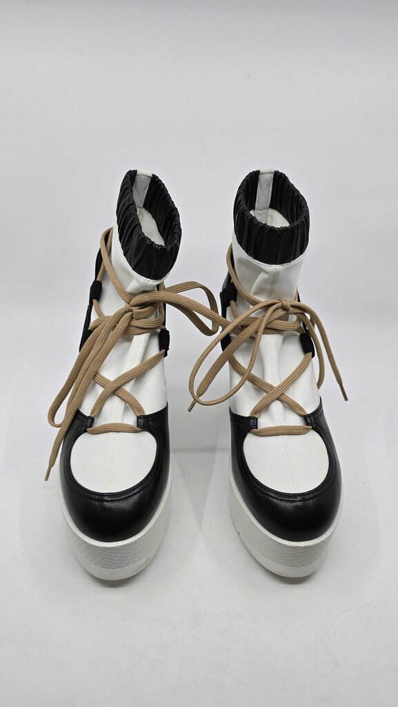 Chanel 2019 Fabric Lambskin Calfskin Runway Wedge Platform Boots