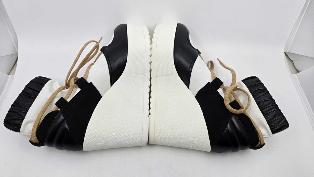 Chanel 2019 Fabric Lambskin Calfskin Runway Wedge Platform Boots