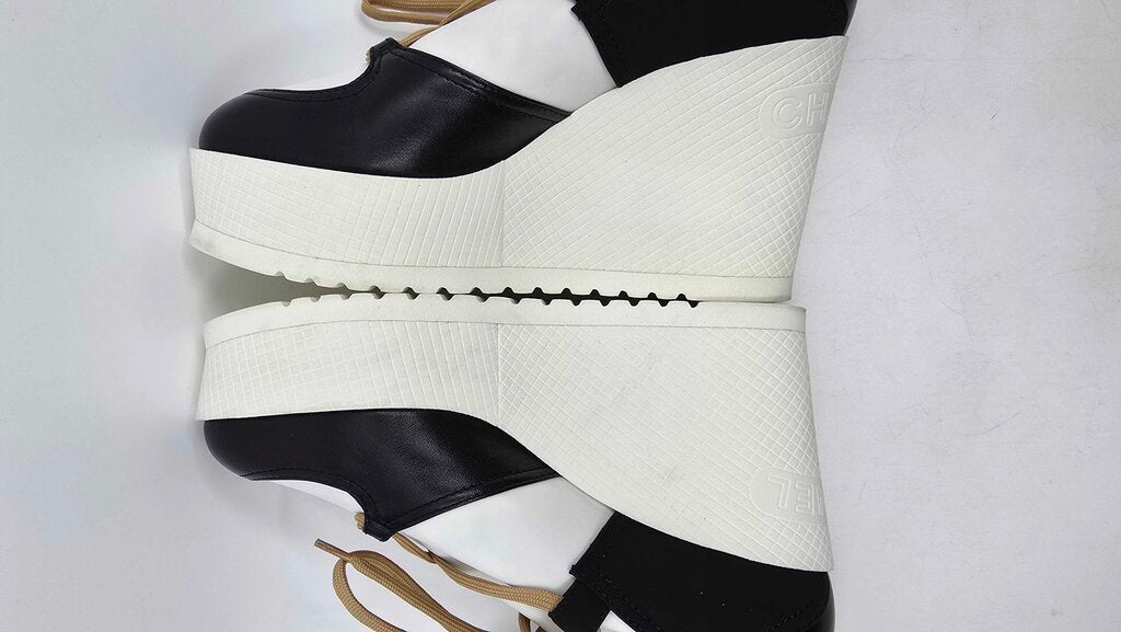 Chanel 2019 Fabric Lambskin Calfskin Runway Wedge Platform Boots