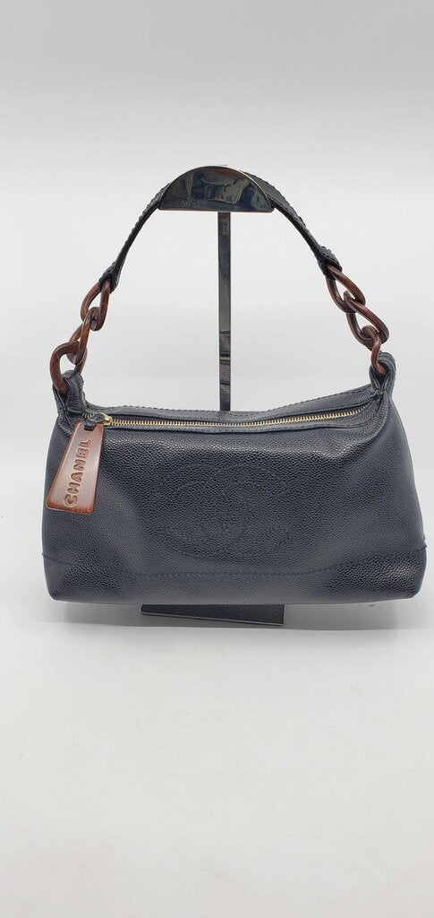 Chanel Cavier Timeless Wood Chain Hobo Bag