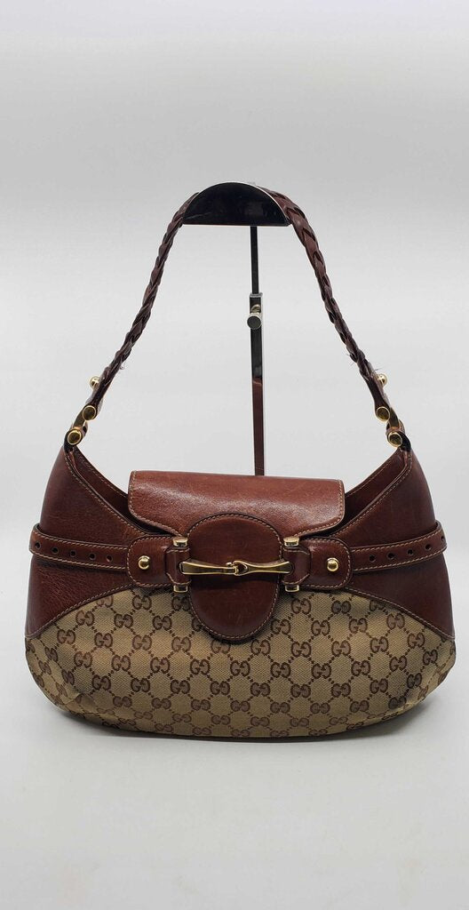 Gucci GG Canvas Pelham Horsebit Shoulder Bag