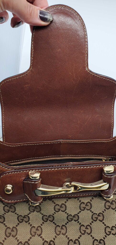 Gucci GG Canvas Pelham Horsebit Shoulder Bag