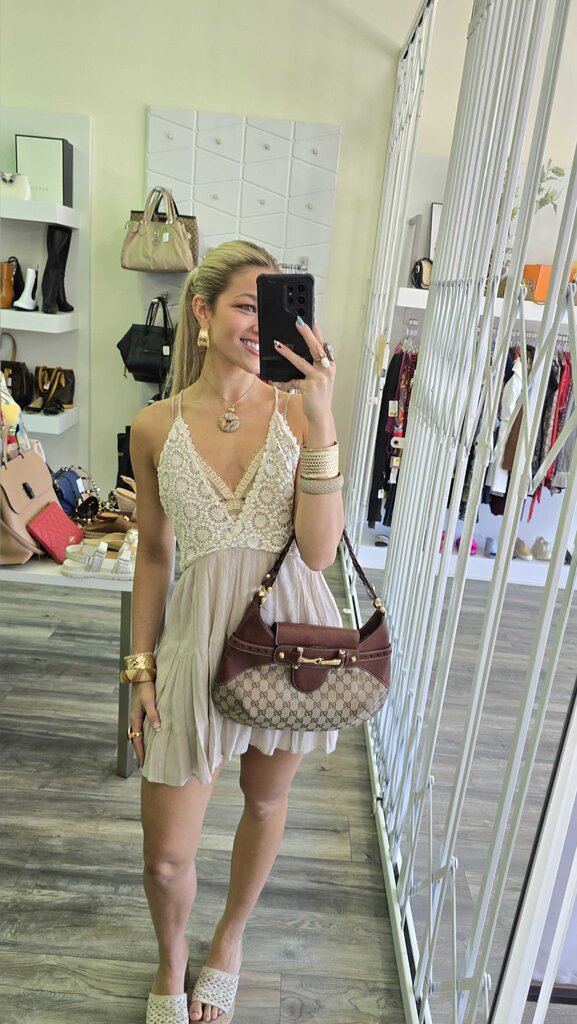 Gucci GG Canvas Pelham Horsebit Shoulder Bag