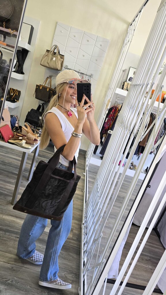 YSL Corduroy Tote