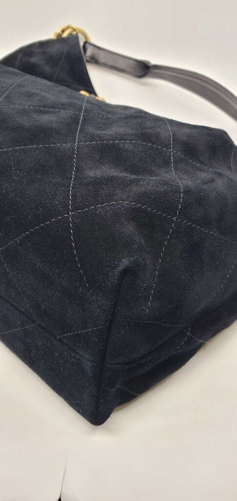 Chanel 2026 Maxi Hobo Bag in black suede with antique gold hardware