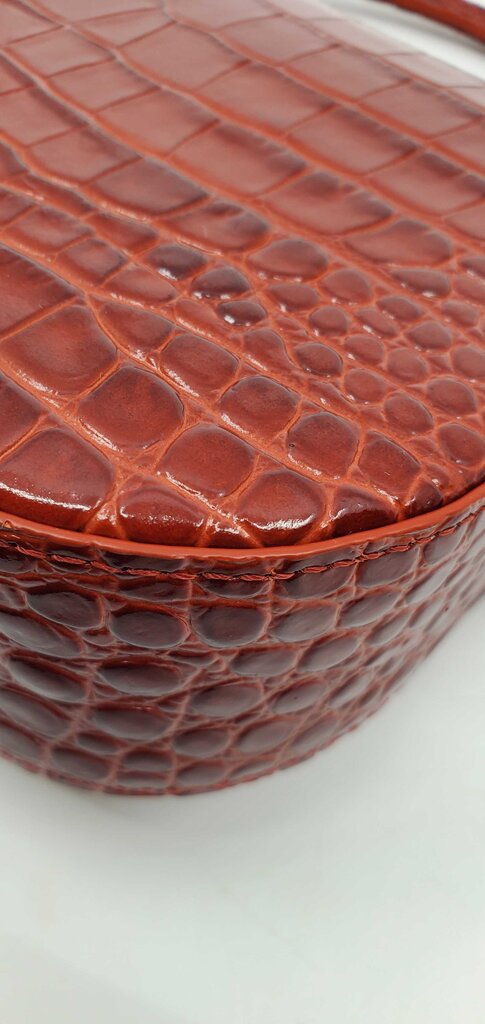 Chanel 2026 Calfskin Crocodile Embossed Turn Around Mini Flap