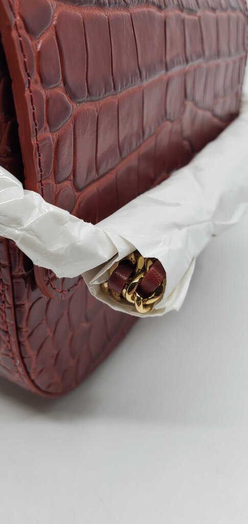 Chanel 2026 Calfskin Crocodile Embossed Turn Around Mini Flap