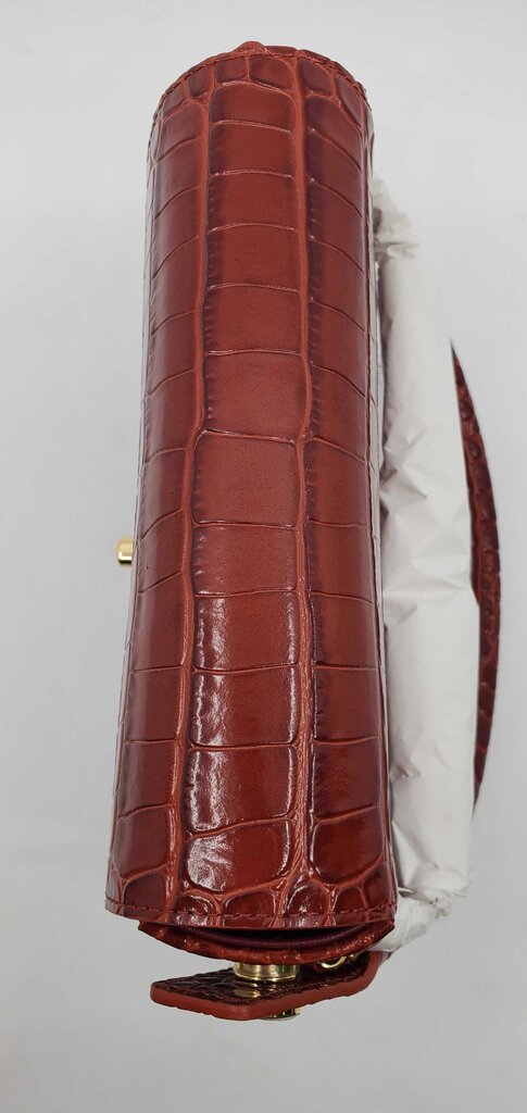Chanel 2026 Calfskin Crocodile Embossed Turn Around Mini Flap