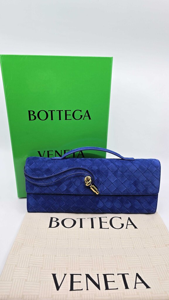 Bottega Veneta Andiamo Suede Clutch